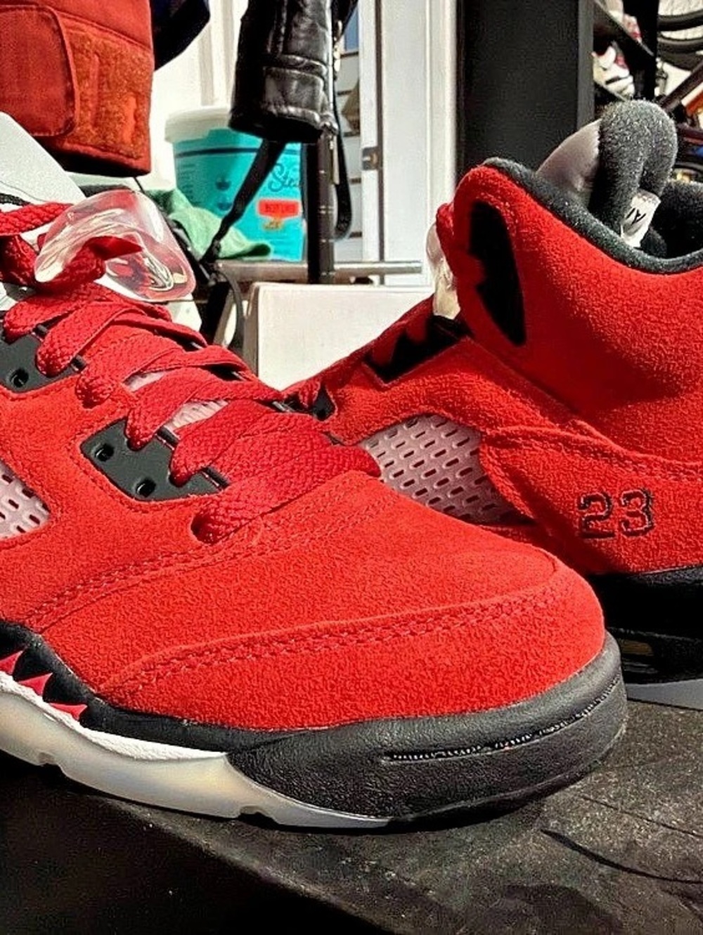 Jordan Air Jordan 5 Retro 3 Red & Black US 3.5 Like New